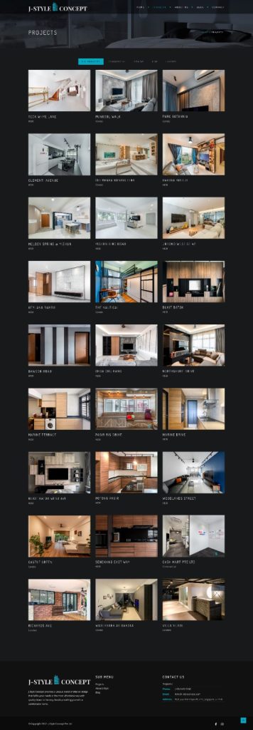 J-Style Interior web design